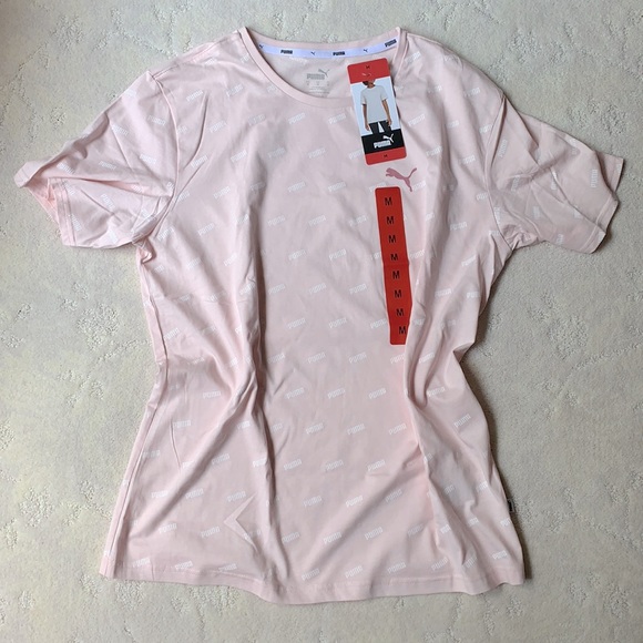 NWT Pink & White “Puma” Tshirt  (WOMENS) - Picture 1 of 2